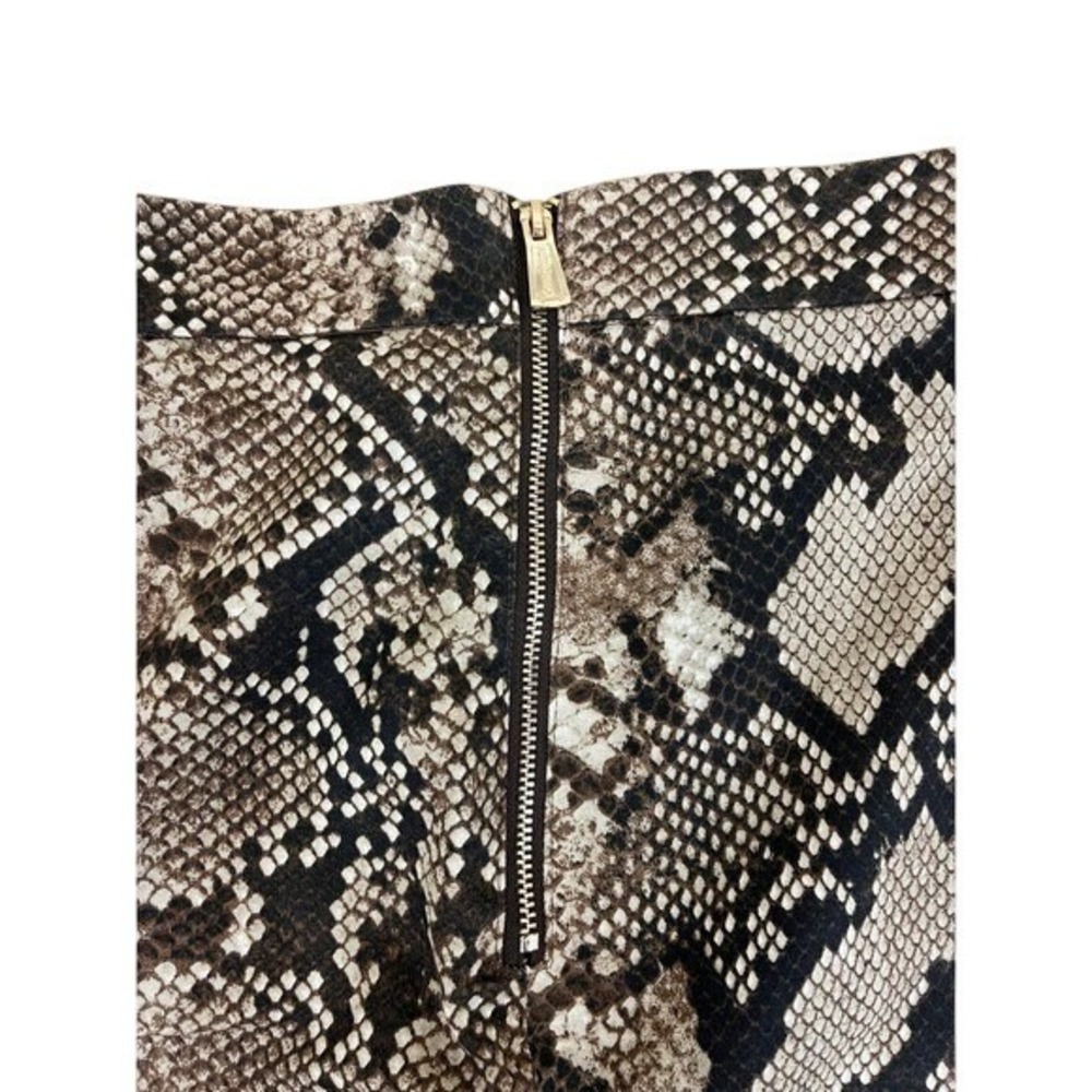 Altuzarra Snakeskin Print Pencil Skirt Brown Tan Size 6 Front Slit - Picture 3 of 10